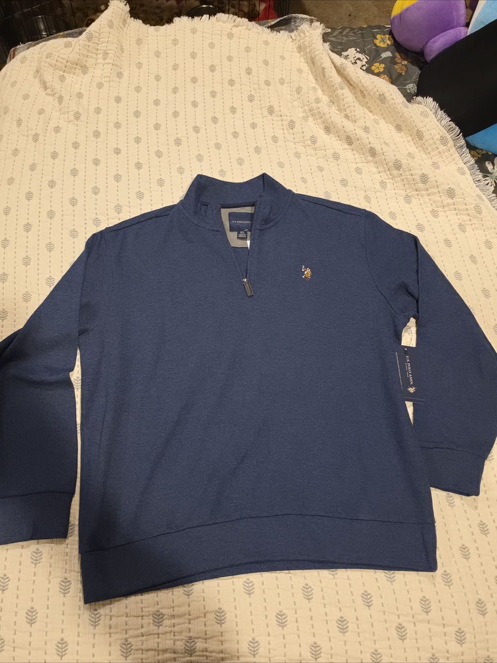 U.S. Polo Assn. Men's Navy Quarter-Zip Pullover
